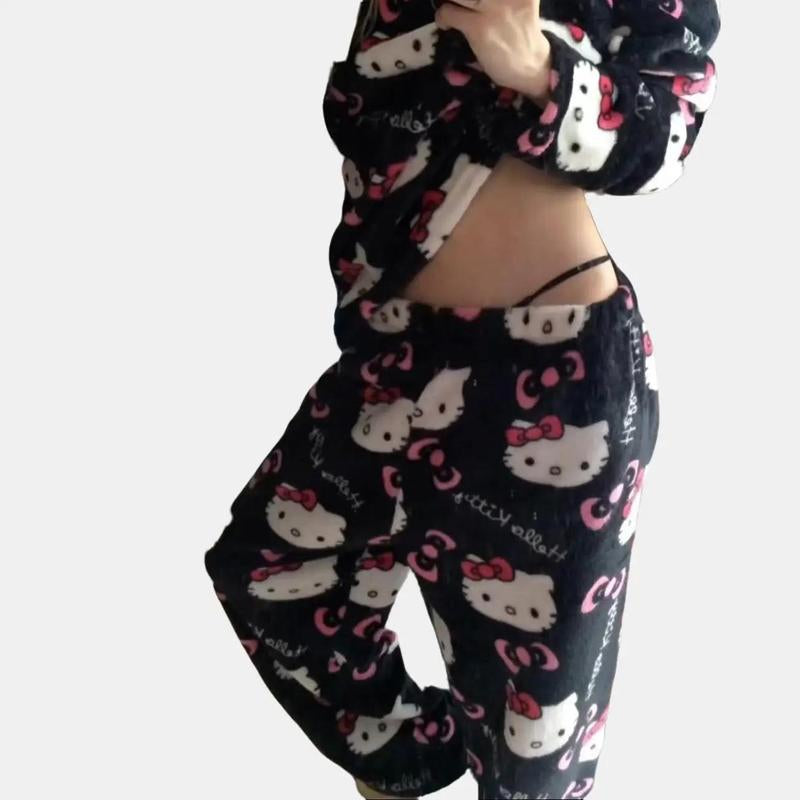 π SANRIO Hello Kitty Comfy Pajama Pants β Cute & Cozy Y2K-Style Loungewear for Women