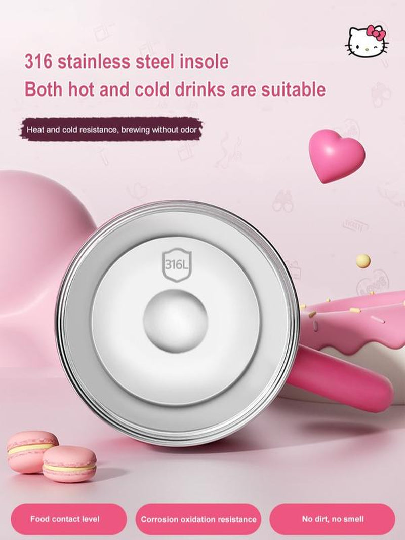 Sanrio Hello Kitty 40 oz Stainless Steel Thermal Tumbler – Vacuum Insulated Water Bottle with Handle & Straw