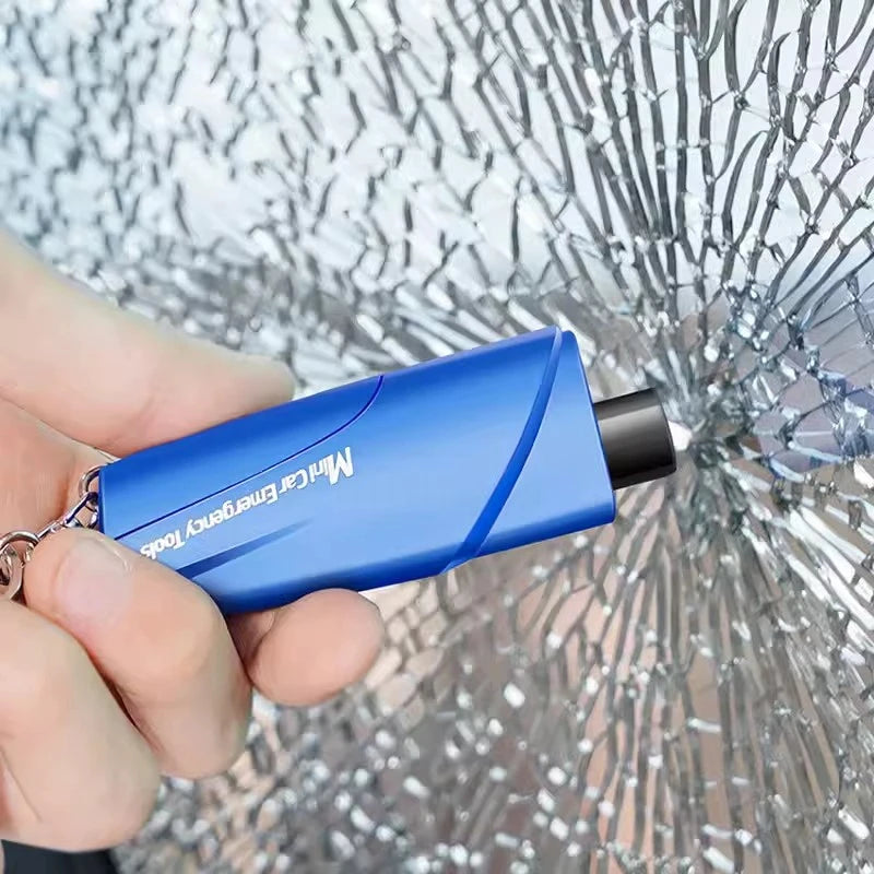 3 in 1 Car Safety Hammer Keychain Emergency Glass Breaker Hammer Self Rescue Tool Window Breaker Seat Belt Cutter Rescue Tool