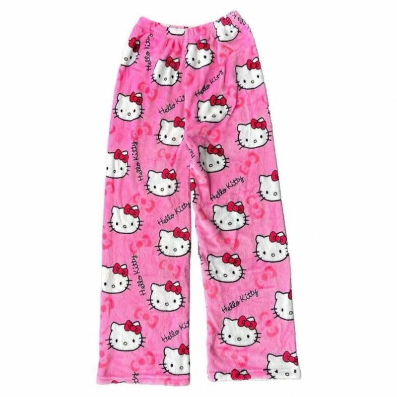 π SANRIO Hello Kitty Comfy Pajama Pants β Cute & Cozy Y2K-Style Loungewear for Women