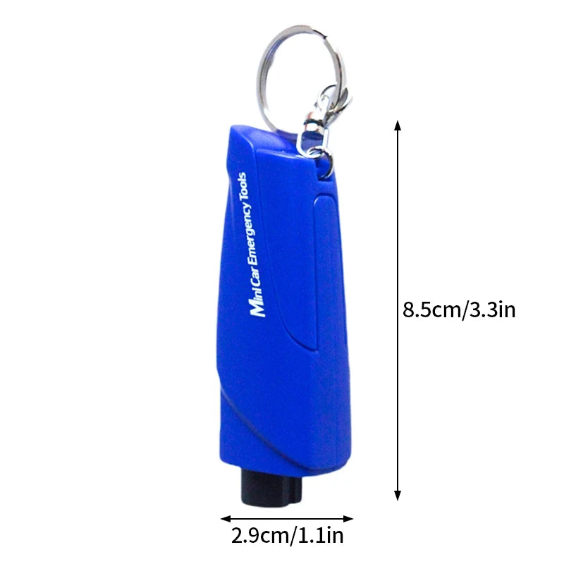 3 in 1 Car Safety Hammer Keychain Emergency Glass Breaker Hammer Self Rescue Tool Window Breaker Seat Belt Cutter Rescue Tool