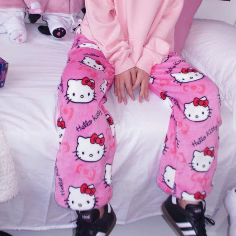 π SANRIO Hello Kitty Comfy Pajama Pants β Cute & Cozy Y2K-Style Loungewear for Women