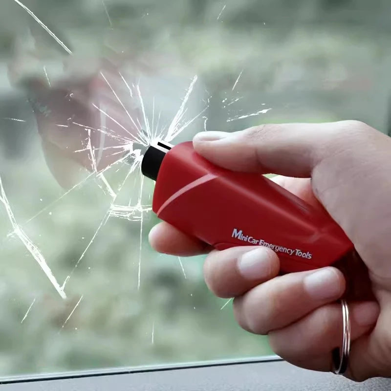 3 in 1 Car Safety Hammer Keychain Emergency Glass Breaker Hammer Self Rescue Tool Window Breaker Seat Belt Cutter Rescue Tool
