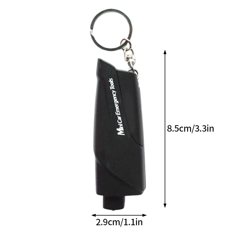 3 in 1 Car Safety Hammer Keychain Emergency Glass Breaker Hammer Self Rescue Tool Window Breaker Seat Belt Cutter Rescue Tool