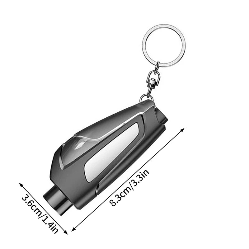 3 in 1 Car Safety Hammer Keychain Emergency Glass Breaker Hammer Self Rescue Tool Window Breaker Seat Belt Cutter Rescue Tool
