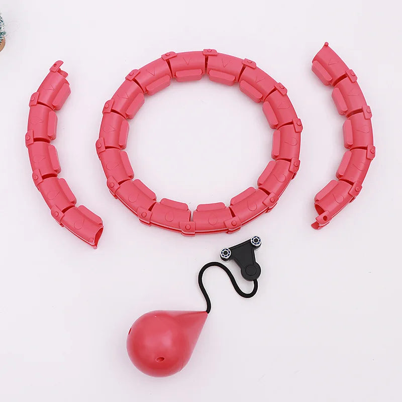 24 Section Smart Weighted Sport Hoops Abdominal Thin Waist Exercise Detachable Hoop Massage Fitness Circles Training Weight Loss