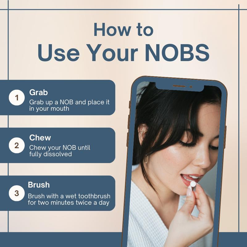 NOBS Nano Hydroxyapatite Toothpaste Tablets: Fluoride-Free, Plastic-Free & Eco-Friendly