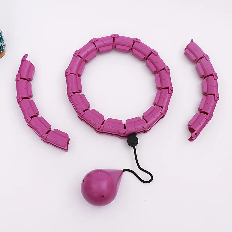 24 Section Smart Weighted Sport Hoops Abdominal Thin Waist Exercise Detachable Hoop Massage Fitness Circles Training Weight Loss