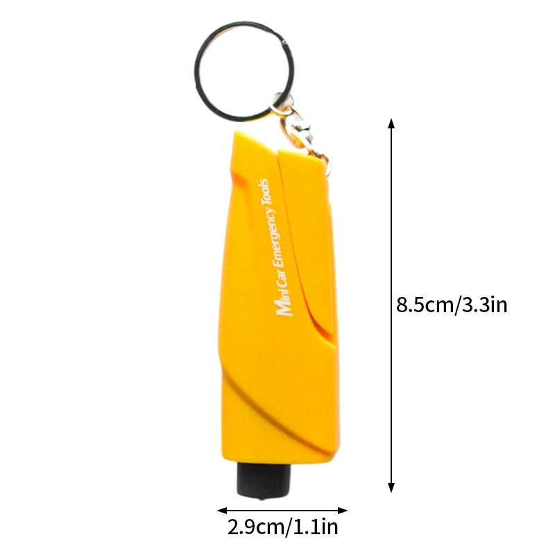 3 in 1 Car Safety Hammer Keychain Emergency Glass Breaker Hammer Self Rescue Tool Window Breaker Seat Belt Cutter Rescue Tool