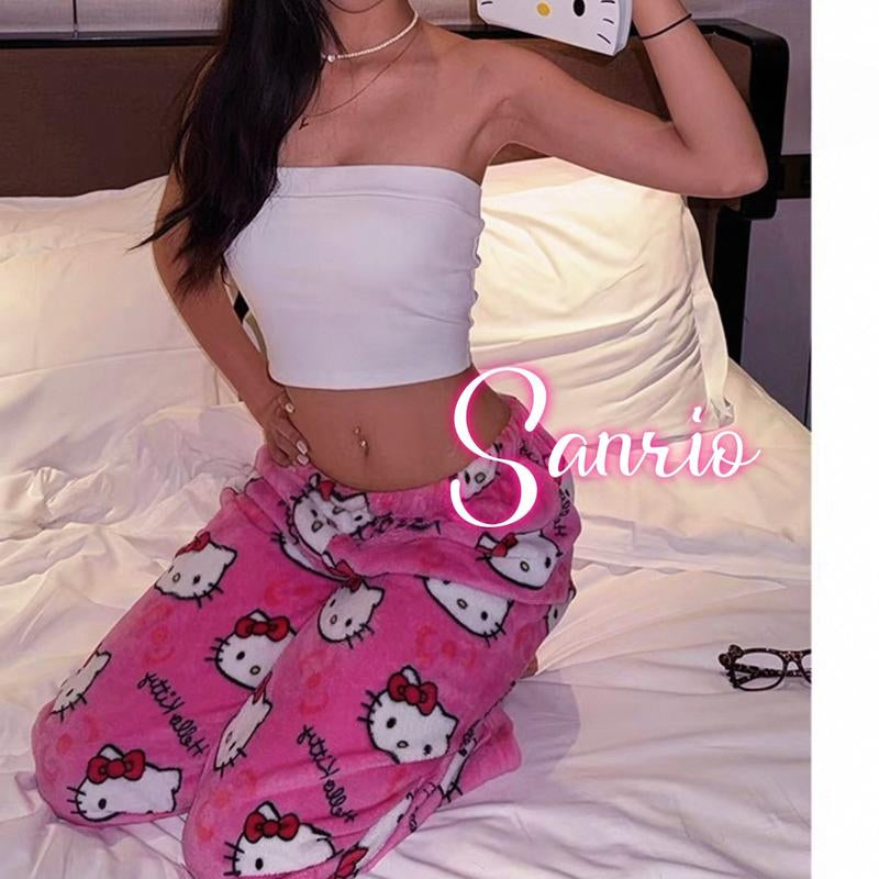 π SANRIO Hello Kitty Comfy Pajama Pants β Cute & Cozy Y2K-Style Loungewear for Women