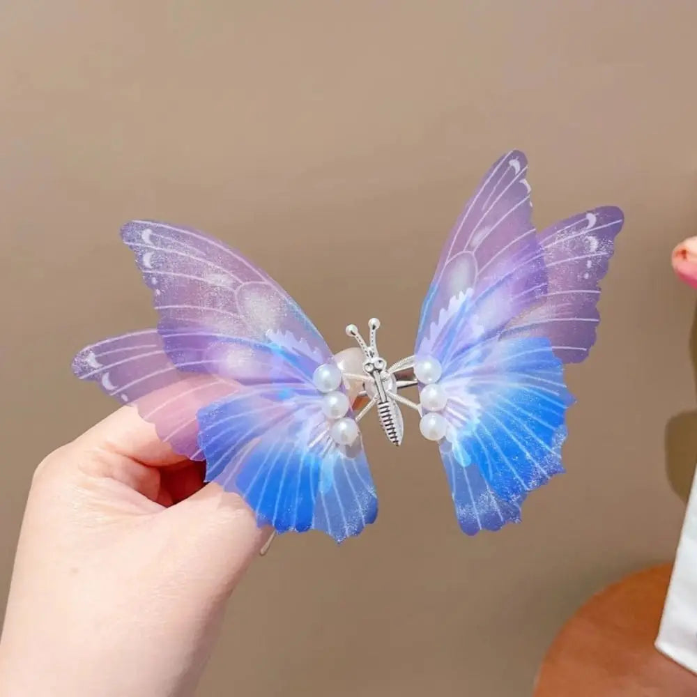 🦋 Moving Wings Butterfly Hair Clip – Cute Animated Side Clip with Fluttering Wings