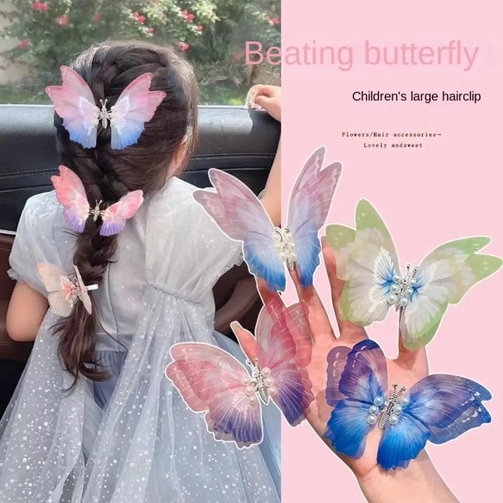 🦋 Moving Wings Butterfly Hair Clip – Cute Animated Side Clip with Fluttering Wings