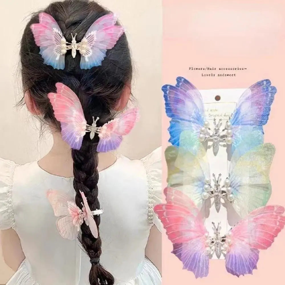 🦋 Moving Wings Butterfly Hair Clip – Cute Animated Side Clip with Fluttering Wings