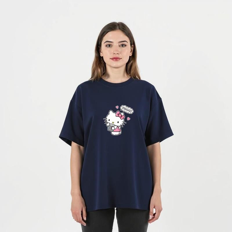 🎀 Hello Kitty Women’s Short Sleeve Top – Cute Casual Crewneck Tee for Summer