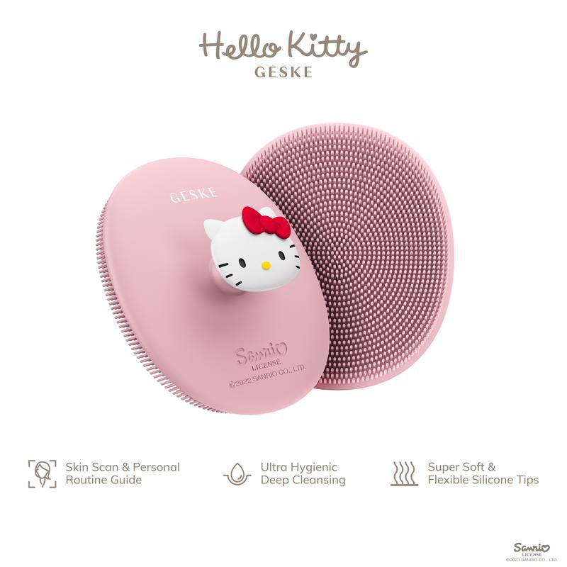 πΈ GESKE Hello Kitty Facial Brush β 3-in-1 Gentle Cleansing & Makeup Brush Set