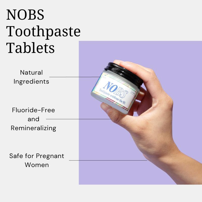 NOBS Nano Hydroxyapatite Toothpaste Tablets: Fluoride-Free, Plastic-Free & Eco-Friendly