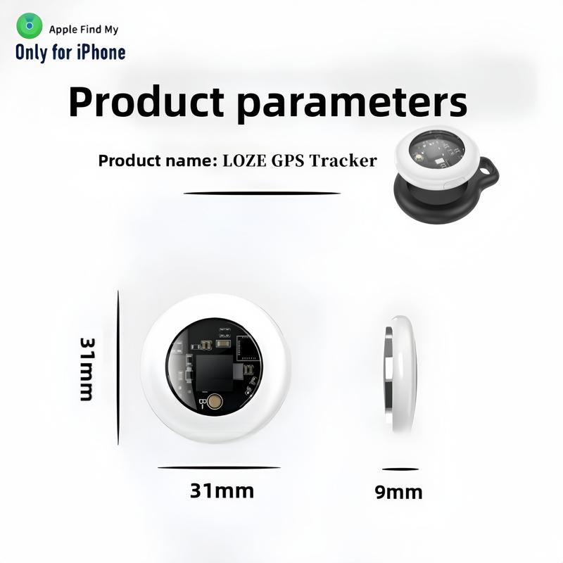 LOZE GPS Tracker: No Monthly Fee, Apple Find My Compatible (iOS) - Mini, Invisible Tracker for Car, Pet, Luggage