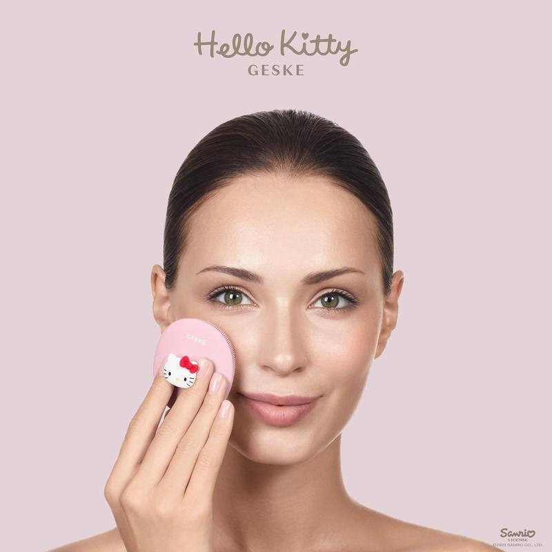πΈ GESKE Hello Kitty Facial Brush β 3-in-1 Gentle Cleansing & Makeup Brush Set