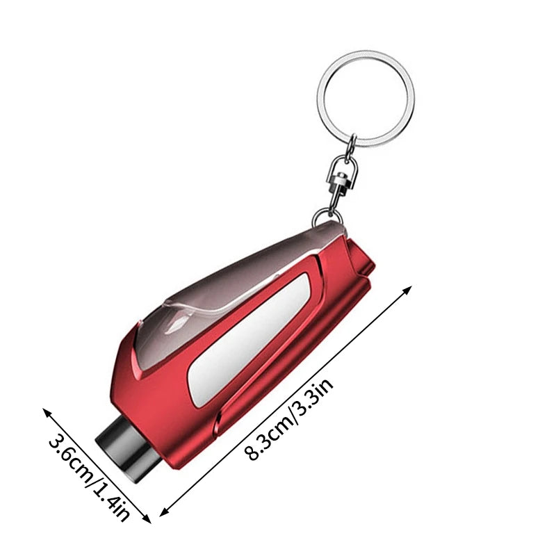 3 in 1 Car Safety Hammer Keychain Emergency Glass Breaker Hammer Self Rescue Tool Window Breaker Seat Belt Cutter Rescue Tool