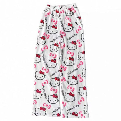 🎀 SANRIO Hello Kitty Comfy Pajama Pants – Cute & Cozy Y2K-Style Loungewear for Women