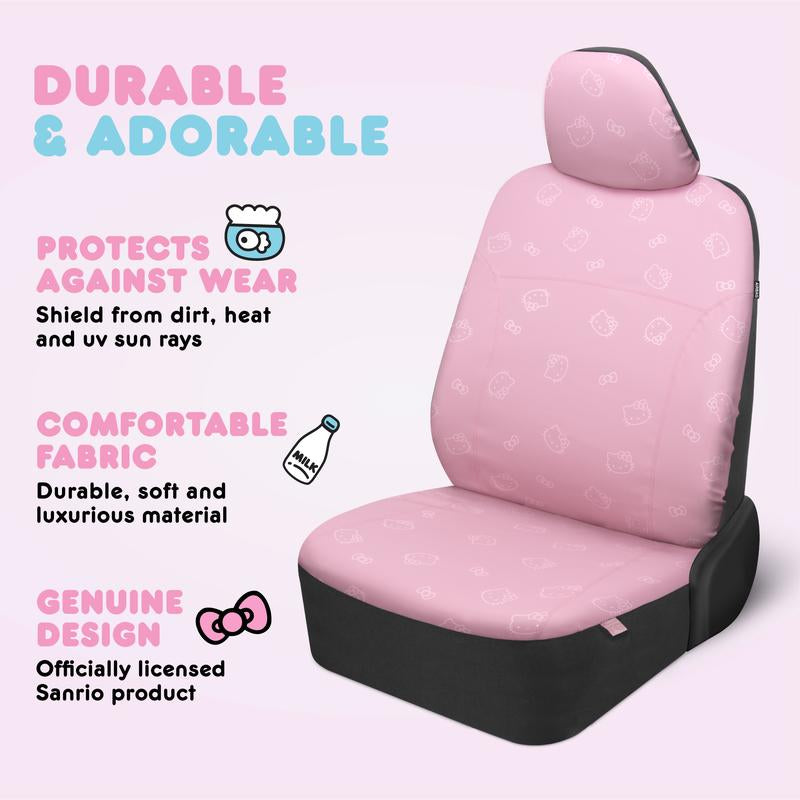 Hello Kitty Leatherette Seat Covers – Front Car Seat Protector (2-Pack)