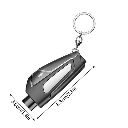 3 in 1 Car Safety Hammer Keychain Emergency Glass Breaker Hammer Self Rescue Tool Window Breaker Seat Belt Cutter Rescue Tool