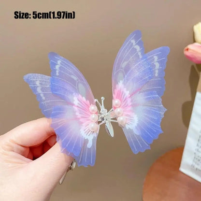 🦋 Moving Wings Butterfly Hair Clip – Cute Animated Side Clip with Fluttering Wings