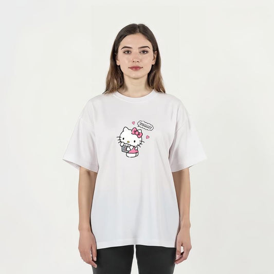 🎀 Hello Kitty Women’s Short Sleeve Top – Cute Casual Crewneck Tee for Summer