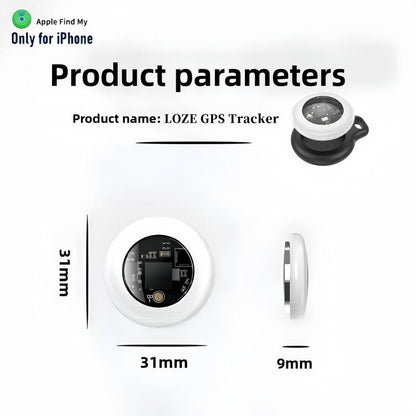LOZE GPS Tracker: No Monthly Fee, Apple Find My Compatible (iOS) - Mini, Invisible Tracker for Car, Pet, Luggage