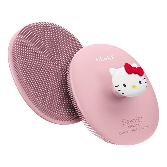 🌸 GESKE Hello Kitty Facial Brush – 3-in-1 Gentle Cleansing & Makeup Brush Set